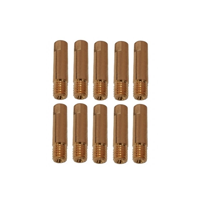 10 tubes de contact TRAFIMET pour acier-inox avec filetage M6