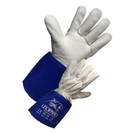 Gants Tig en cuir fleur