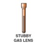 Pince serre-électrode STUBBY avec lentille à gaz 17 - 18 - 26