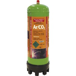 Bouteille de gaz jetable ARGON + CO² de 2,2 litres pour soudage de l'acier.