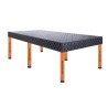 Table de soudure MAXIMUS 2400x1200, épaisseur 25 mm, trous de 28 mm, nitruré
