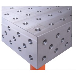 Banc de soudure HERMES 1500x1000, épaisseur 25 mm, trous de 28 mm avec ROUES