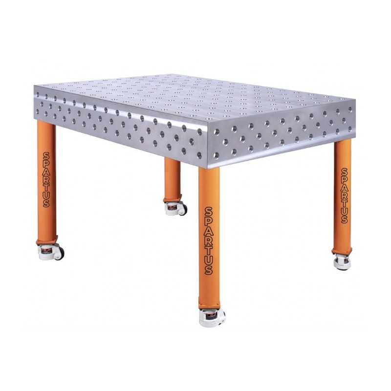 Banc de soudure HERMES 1500x1000, épaisseur 25 mm, trous de 28 mm avec ROUES