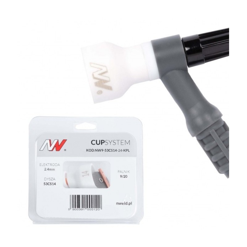 Kit Gas Saver CUP 12 pour torche tig 9-20, pour tungstène 2.4mm