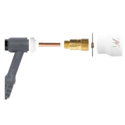 Kit Gas Saver CUP 12 pour torche tig 9-20, pour tungstène 2.4mm