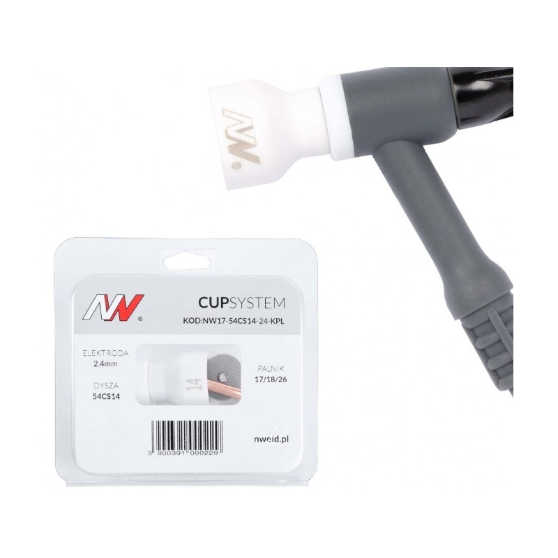 Kit Gas Saver CUP 12 pour torche tig 9-20, pour tungstène 2.4mm