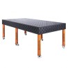 Table de soudage MAXIMUS 2400x1200, épaisseur 25 mm, trous de 28 mm, nitruré, avec roues - 6 103,66 €