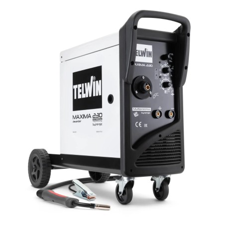 TELWIN Maxima 230 Synergic | Poste à souder multiprocédé (MMA, MIG-MAG, TIG) - 628,00 €