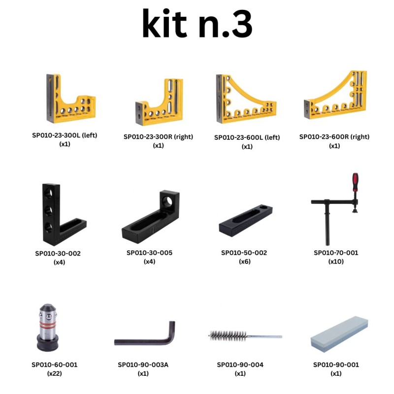 Kit N.3 pour établi pour la soudure de trous de 28mm