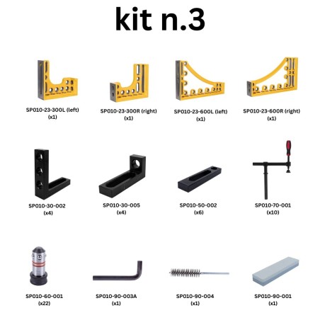Kit N.3 pour établi pour la soudure de trous de 28mm