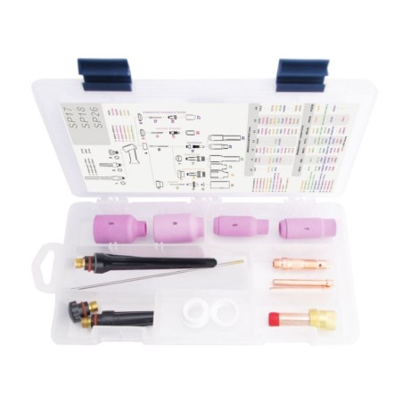 Kit consumabili standard e standard GAS LENS per torcia tig 17 - 18 - 26,  1.6mm