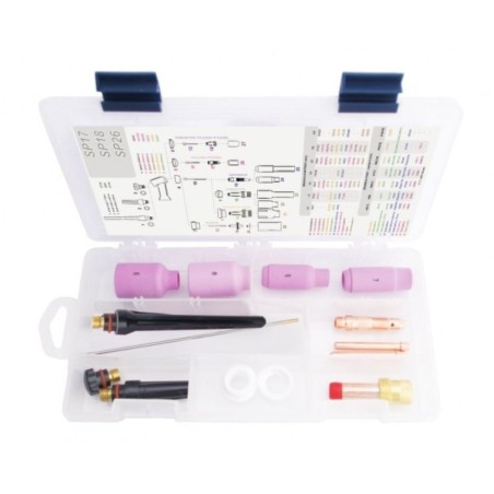 Kit consumabili standard e standard GAS LENS per torcia tig 17 - 18 - 26,  2.4mm