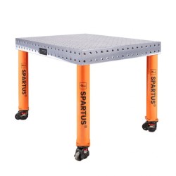 Banco per saldatura HERMES 1000X800, spessore 12 - 14mm, fori 16mm, con RUOTE