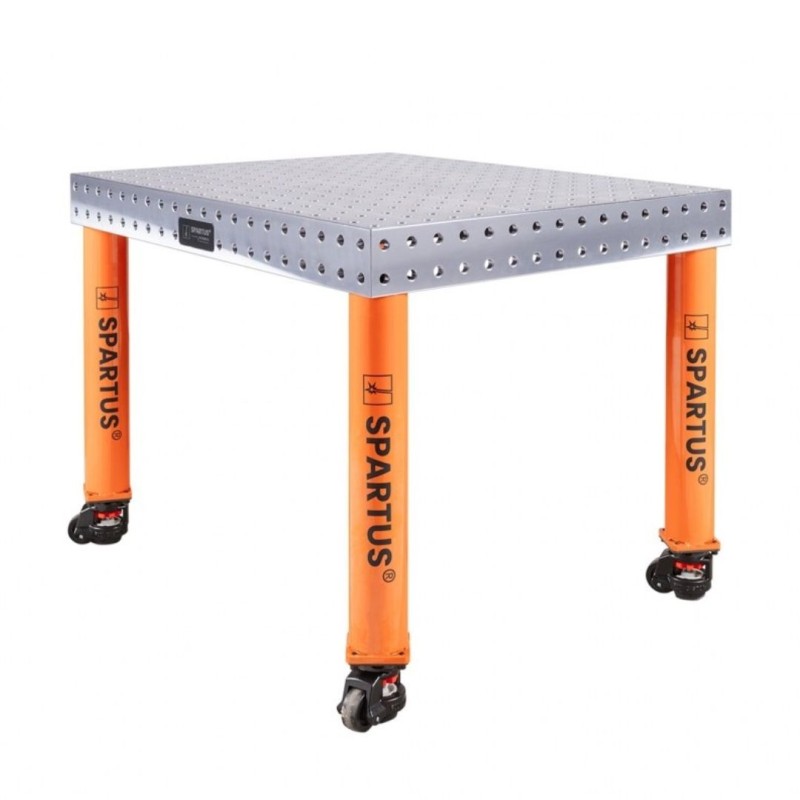 Banco per saldatura HERMES 1000X800, spessore 12 - 14mm, fori 16mm, con RUOTE