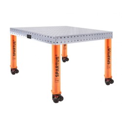 Banco per saldatura HERMES 1000X1000, spessore 12 - 14mm, fori 16mm, con RUOTE
