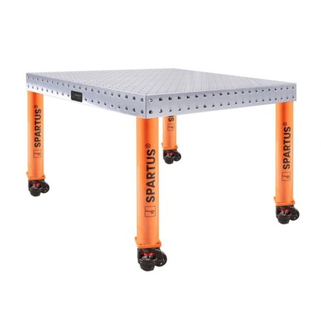 Banco per saldatura HERMES 1000X1000, spessore 12 - 14mm, fori 16mm, con RUOTE