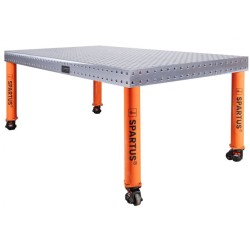 Banco per saldatura HERMES 2000X1000, spessore 12 - 14mm, fori 16mm, con RUOTE