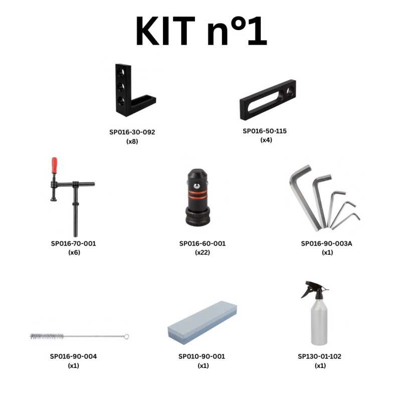 Kit N.1 per banco per saldatura fori 16mm