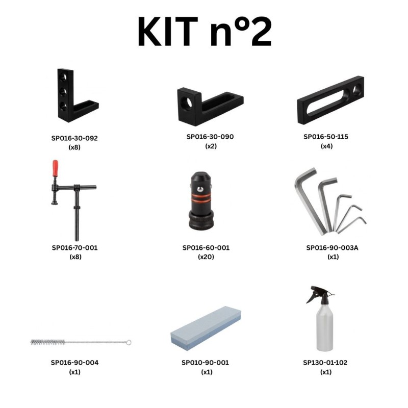 Kit N.2 per banco per saldatura fori 16mm