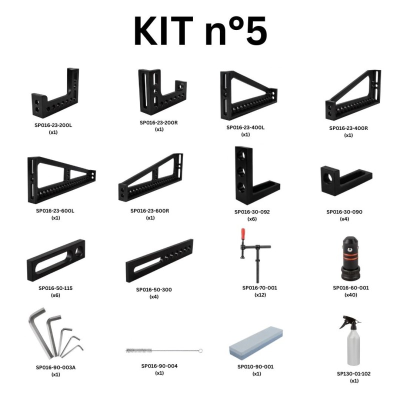 Kit N.5 per banco per saldatura fori 16mm